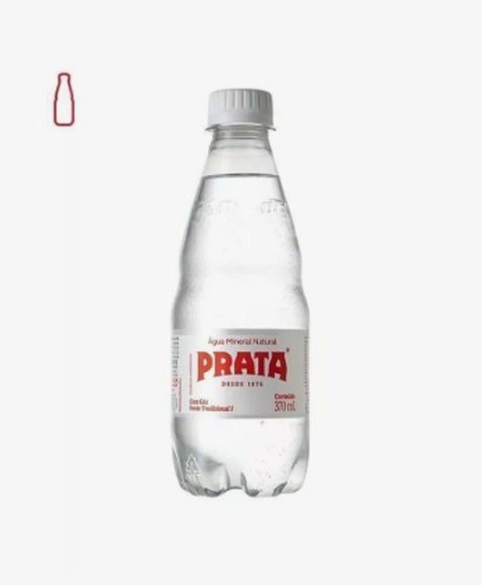 Água Prata 370ml Com Gás C/12