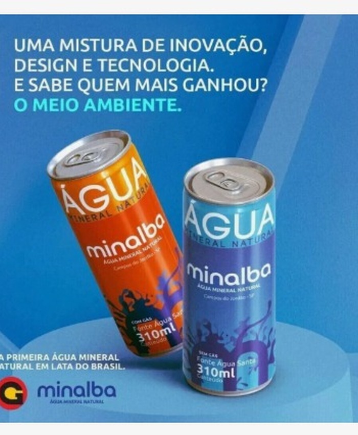 Água Minalba Lata 310ml Com Gás C/12