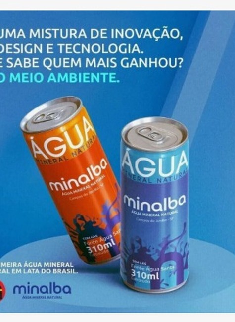 Água Minalba Lata 310ml Sem Gás C/12 Água Minalba Lata 310ml Sem Gás C/12