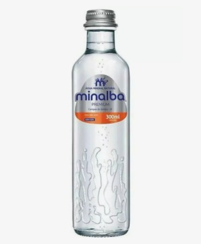 Água Minalba 300ml Premium Com Gás C/12 Vidro