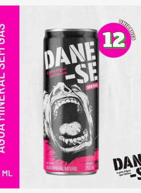 Água Dane-se 350ml Sem Gás C/12 Unidades