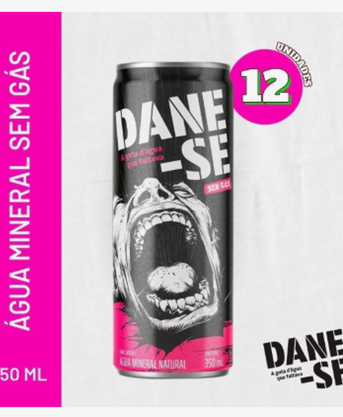 Água Dane-se 350ml Sem Gás C/12 Unidades
