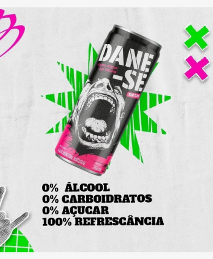 Água Dane-se 350ml Sem Gás C/12 Unidades
